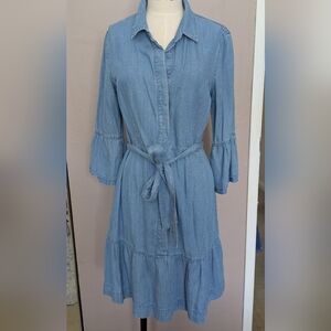 Maison Jules Light Blue Long Sleeve Dress